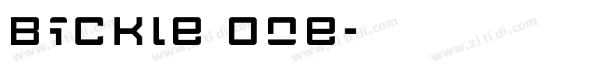 Bickle One字体转换